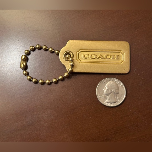 Coach Gold Metal Hangtag rare Y2K era Medium size - Picture 5 of 12
